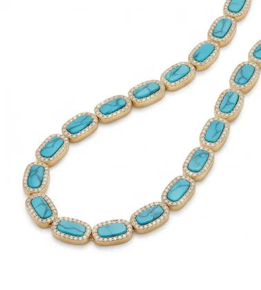 Turquoise Pavé Necklace