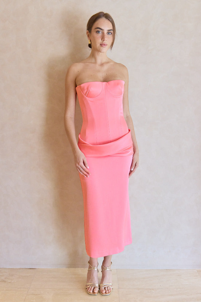 Strapless Cupped Longline  Corset Dress