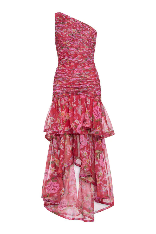 Peony Asymmetrical Maxi Dress