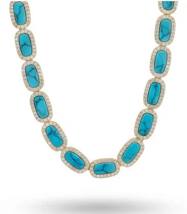 Turquoise Pavé Necklace