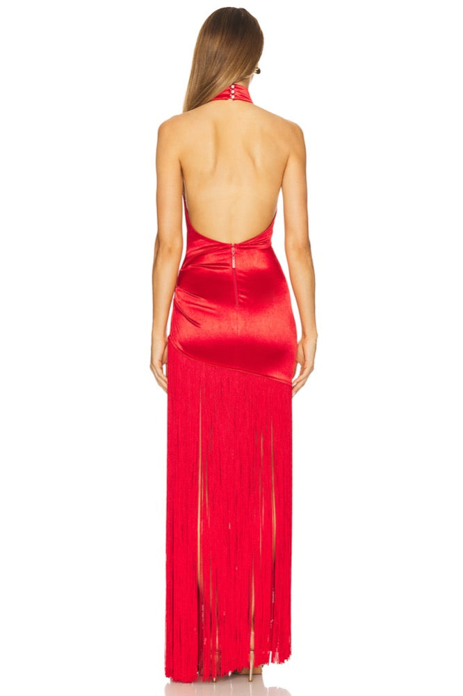 Bali Halterneck Red Gown