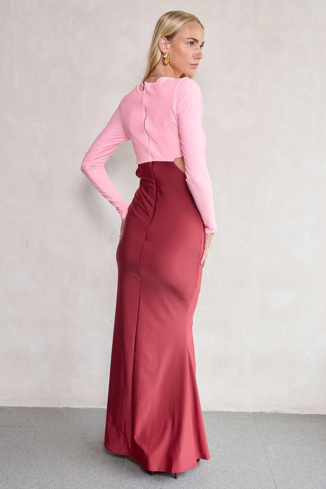 Ophelia Two-Toned Long Dress