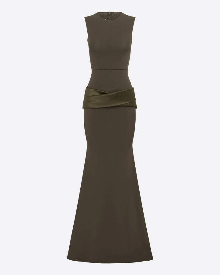 Sleeveless Gown in Stretch Mesh