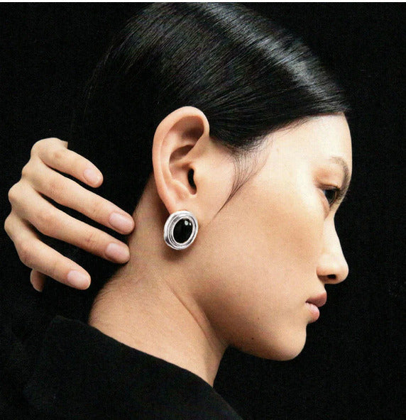 Prize Earrings Black/Silver