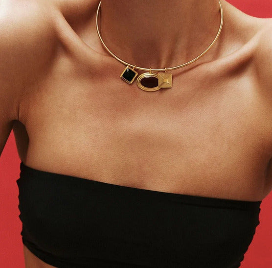 Solene Choker Charm Bundle Gold
