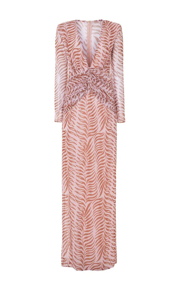 Botanic Retro Tulle Maxi Dress