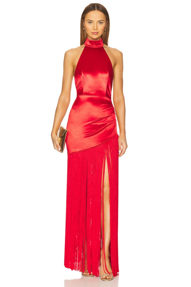 Bali Halterneck Red Gown