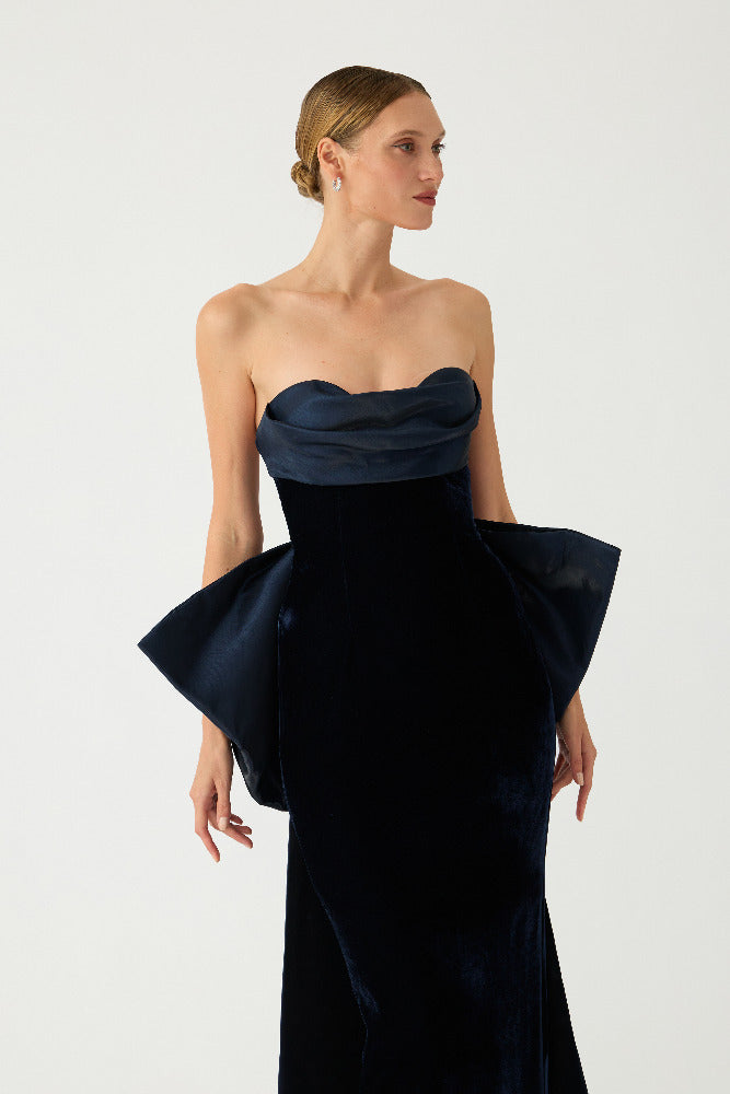 Tiffany Bow Gown in Velvet