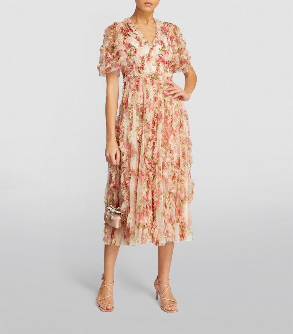 Waltzing Blooms Ruffle Gown