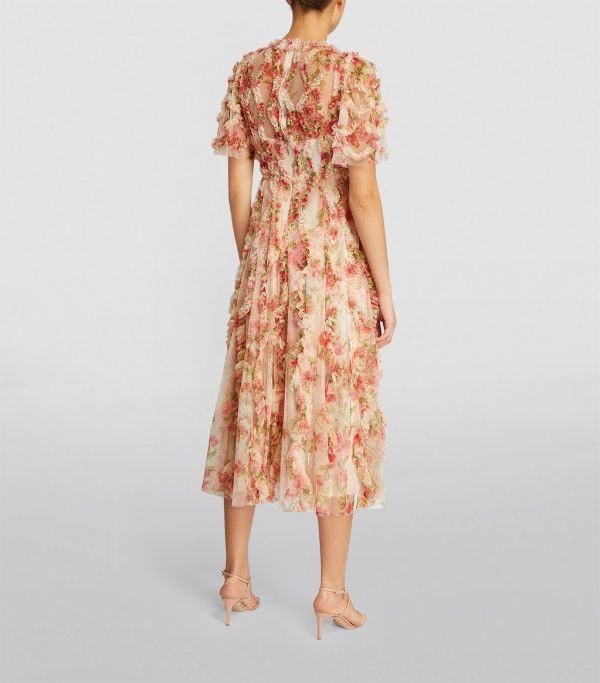 Waltzing Blooms Ruffle Gown